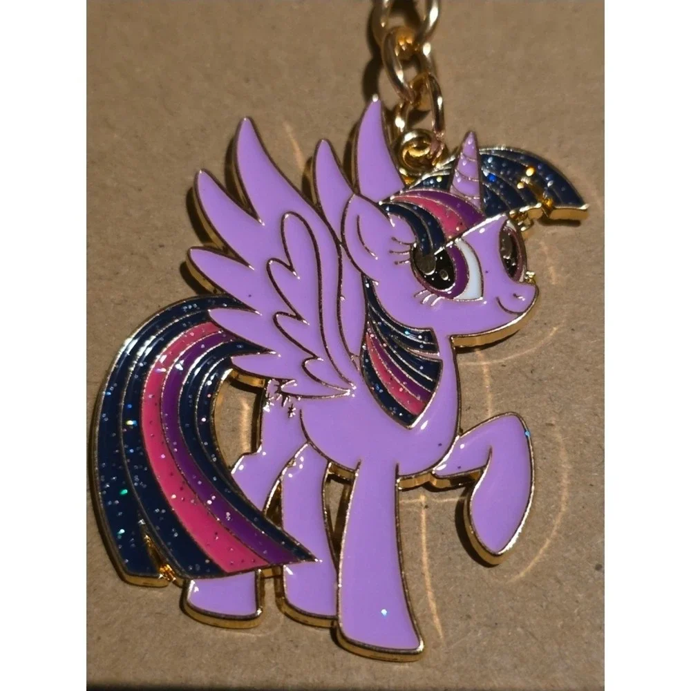 My Little Pony Keychains & Earrings SET Rainbow Dash Pinkie Pie Twilight Sparkle